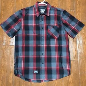 Men’s Visual Evolution Electric Casual Plaid Shirt
